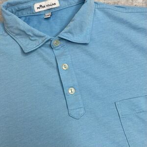 Peter Millar Men's Blue Short Sleeve Polo‎ Shirt Medium *FLAW*